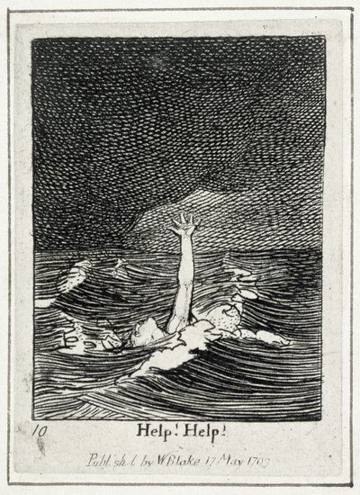 Help! Help!, Plate 10 from For the Sexes, The Gates of Paradise by William Blake
